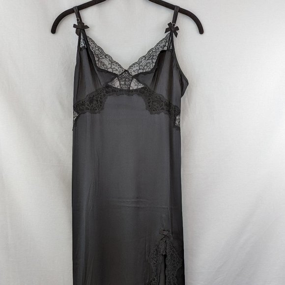 Agent Provocateur Other - Agent Provocateur Gisele Long Black Slip Silk Dress with Lace Details
